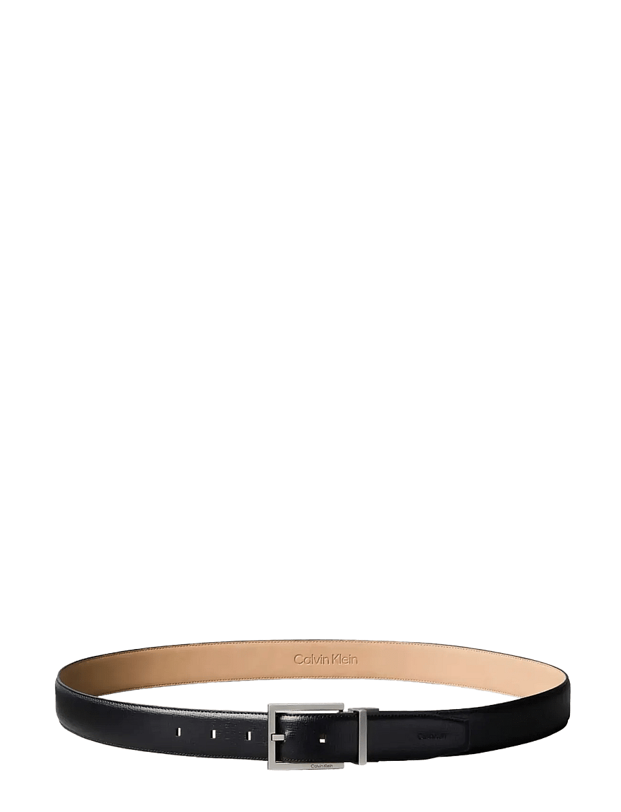 Calvin Klein - SQUARE BUCKLE SAFFIANO 32MM ADJ - klassikalised vööd - black brushed nickel - 1