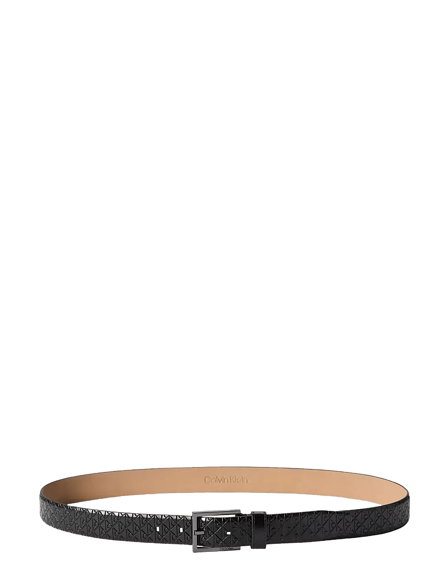 Calvin Klein - SQUARE BUCKLE SMOOTH 32MM FIXED - klassiske belter - black matte gunmetal - 0