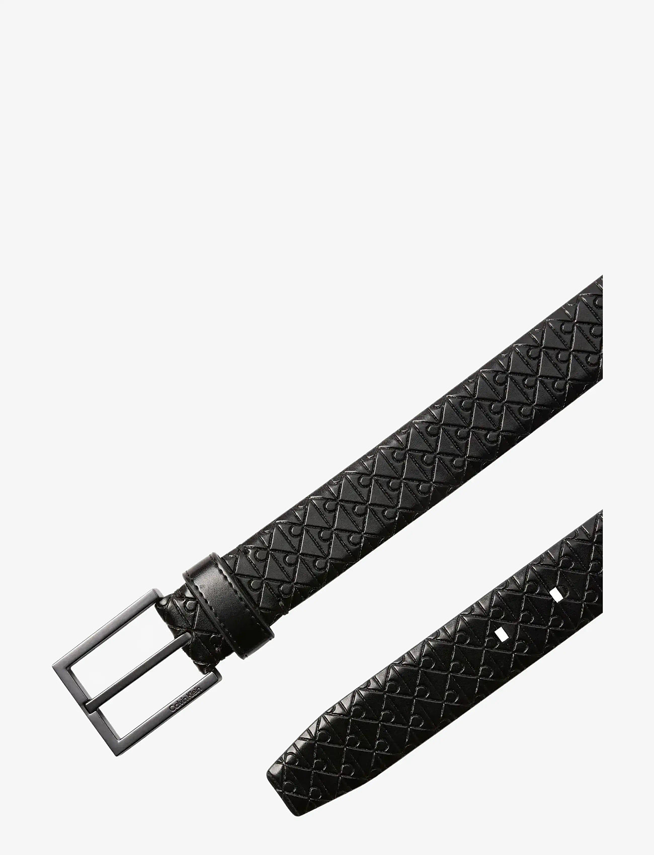 Calvin Klein - SQUARE BUCKLE SMOOTH 32MM FIXED - sünnipäevakingitused - black   matte gunmetal - 1
