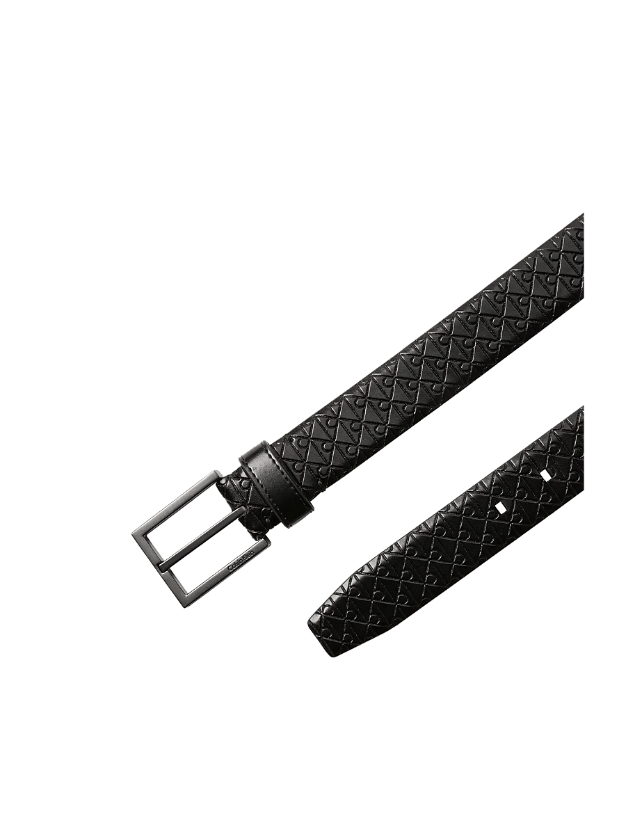 Calvin Klein - SQUARE BUCKLE SMOOTH 32MM FIXED - klassiske belter - black matte gunmetal - 1