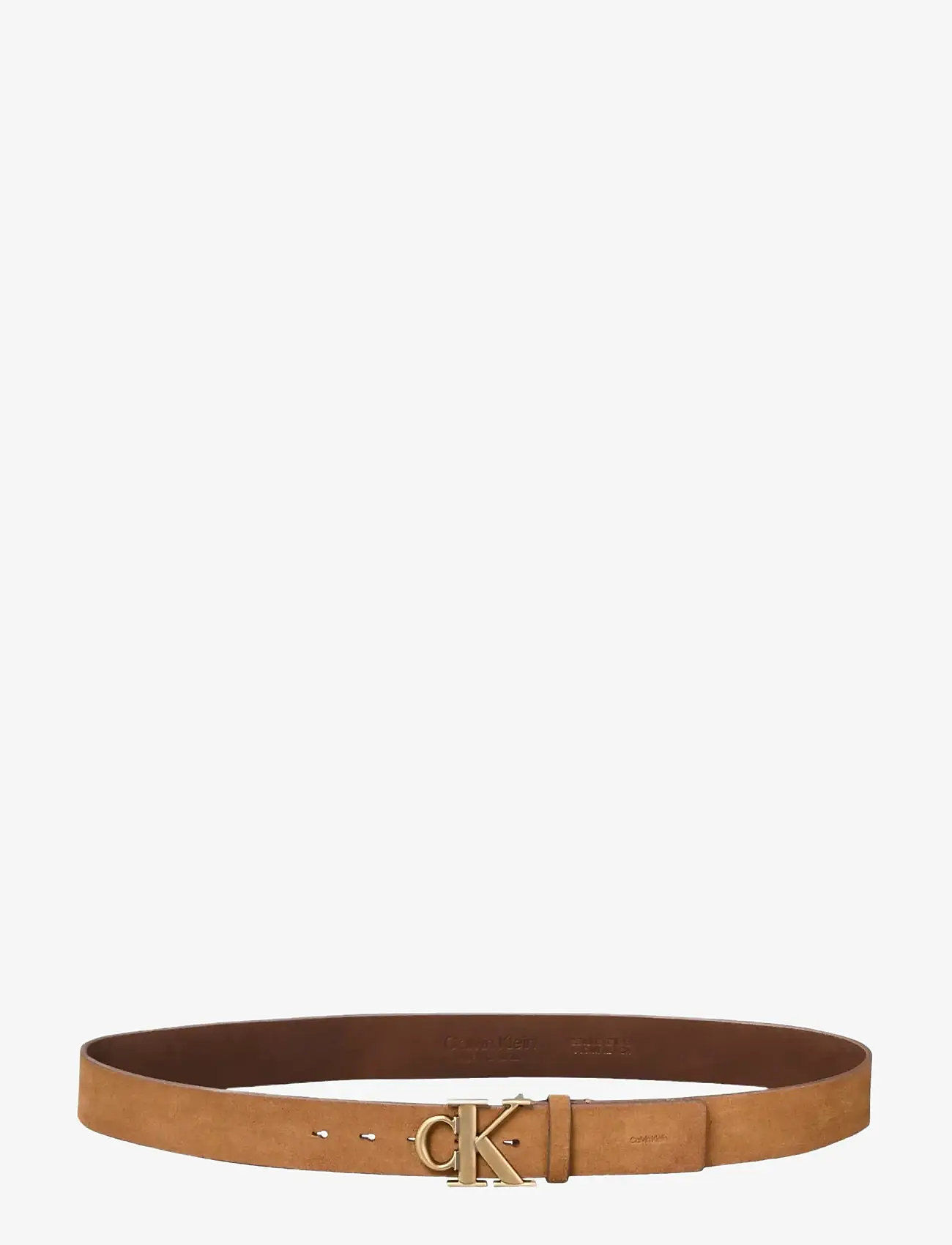 Calvin Klein - CK BUCKLE SUEDE 40MM FIXED - klassiske bælter - brown   antique brass - 1