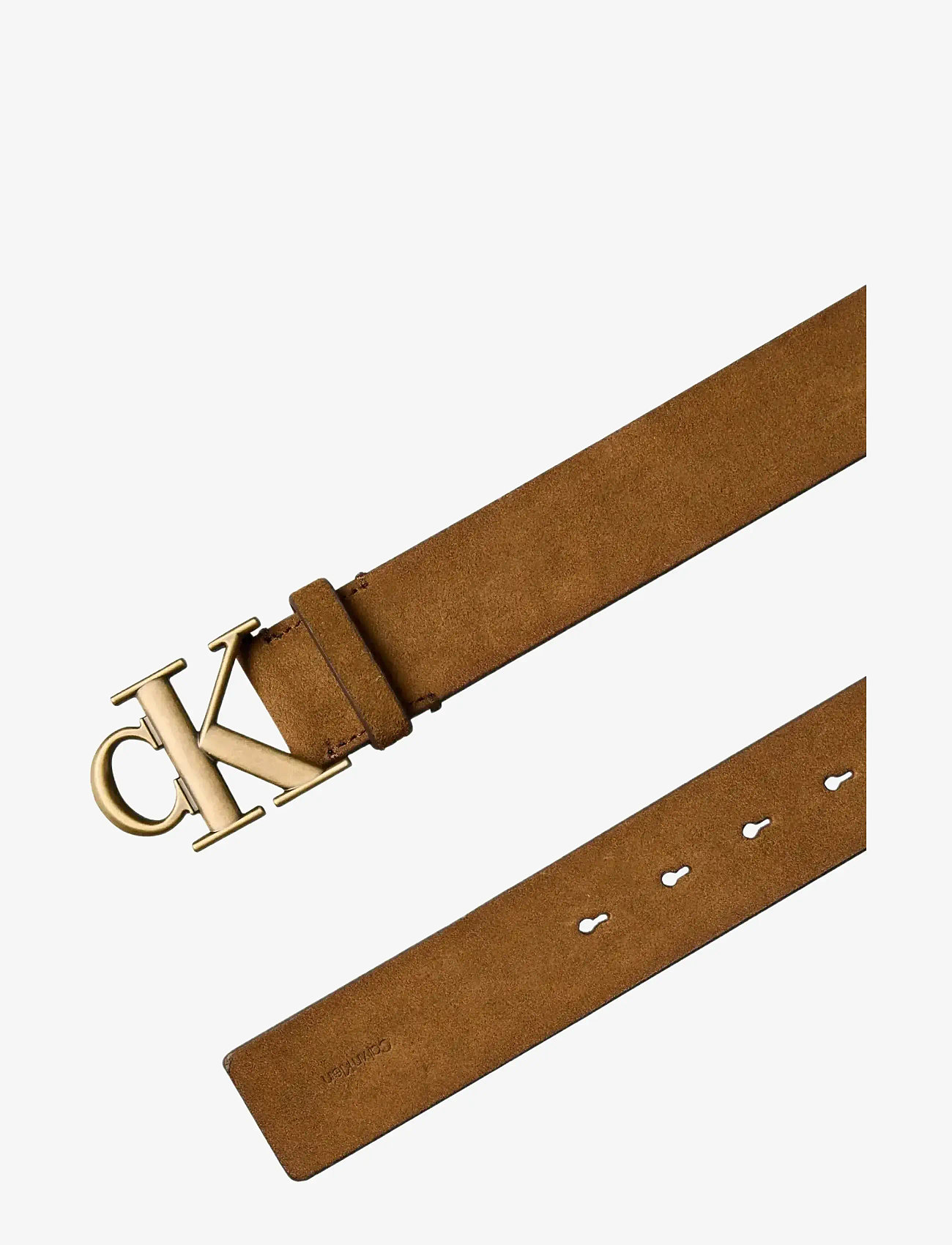 Calvin Klein - CK BUCKLE SUEDE 40MM FIXED - klassiske bælter - brown   antique brass - 2