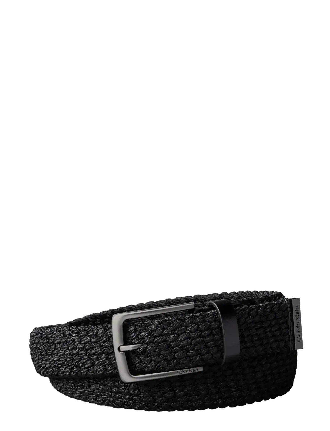 Calvin Klein CASUAL PIN BUCKLE  35MM FIXED - - Accessories - BLACK   MATTE GUNMETAL / black