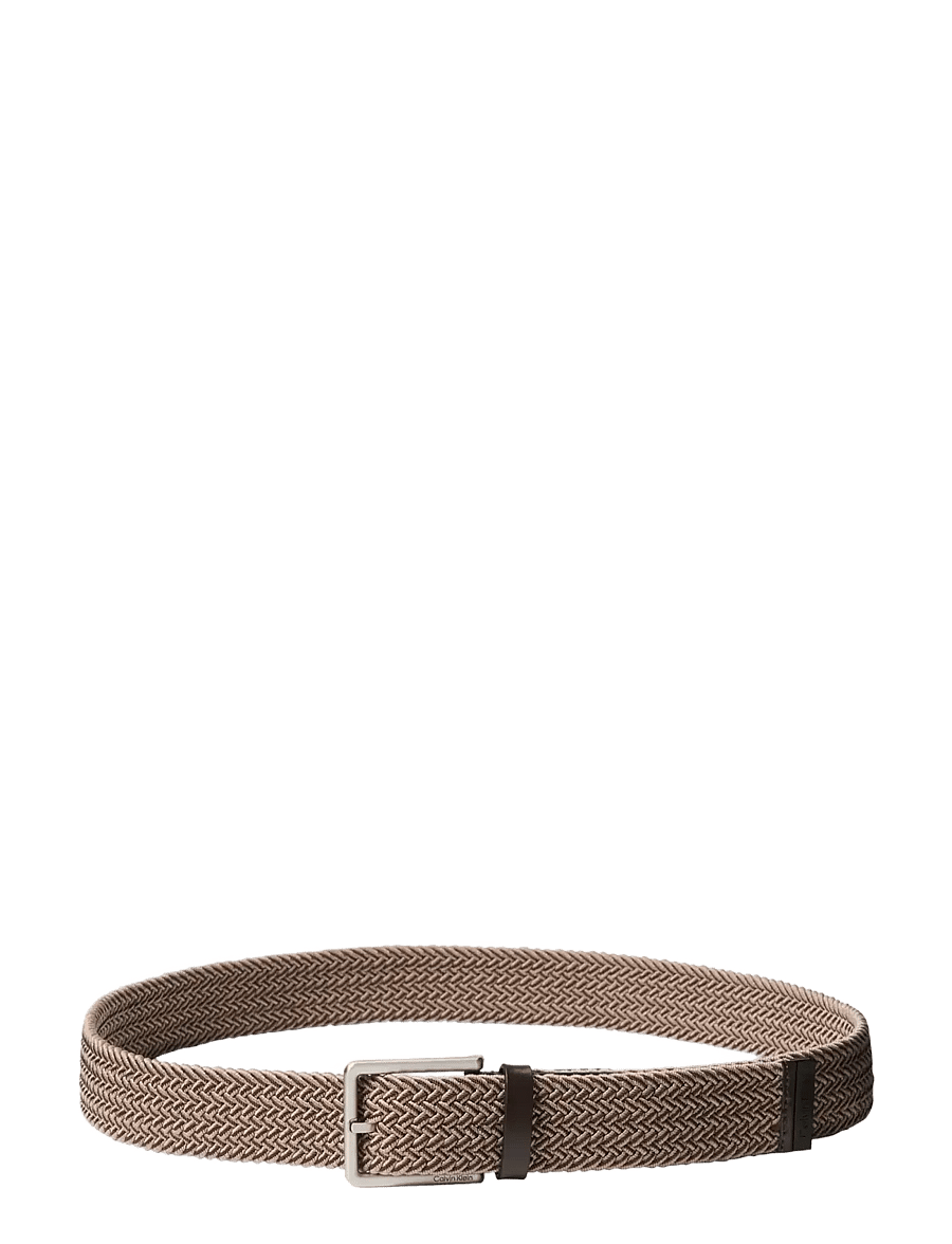 Calvin Klein - WARMTH BUCKLE BRAIDED 35MM - flätade skärp - desert taupe brushed nickel - 1
