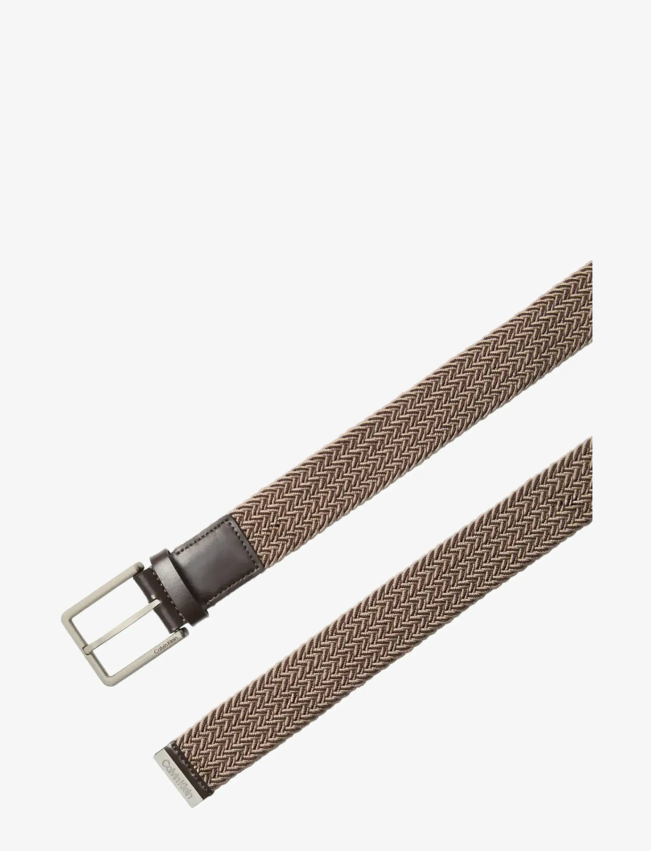 Calvin Klein - WARMTH BUCKLE BRAIDED 35MM - flettede bælter - desert taupe brushed nickel - 2