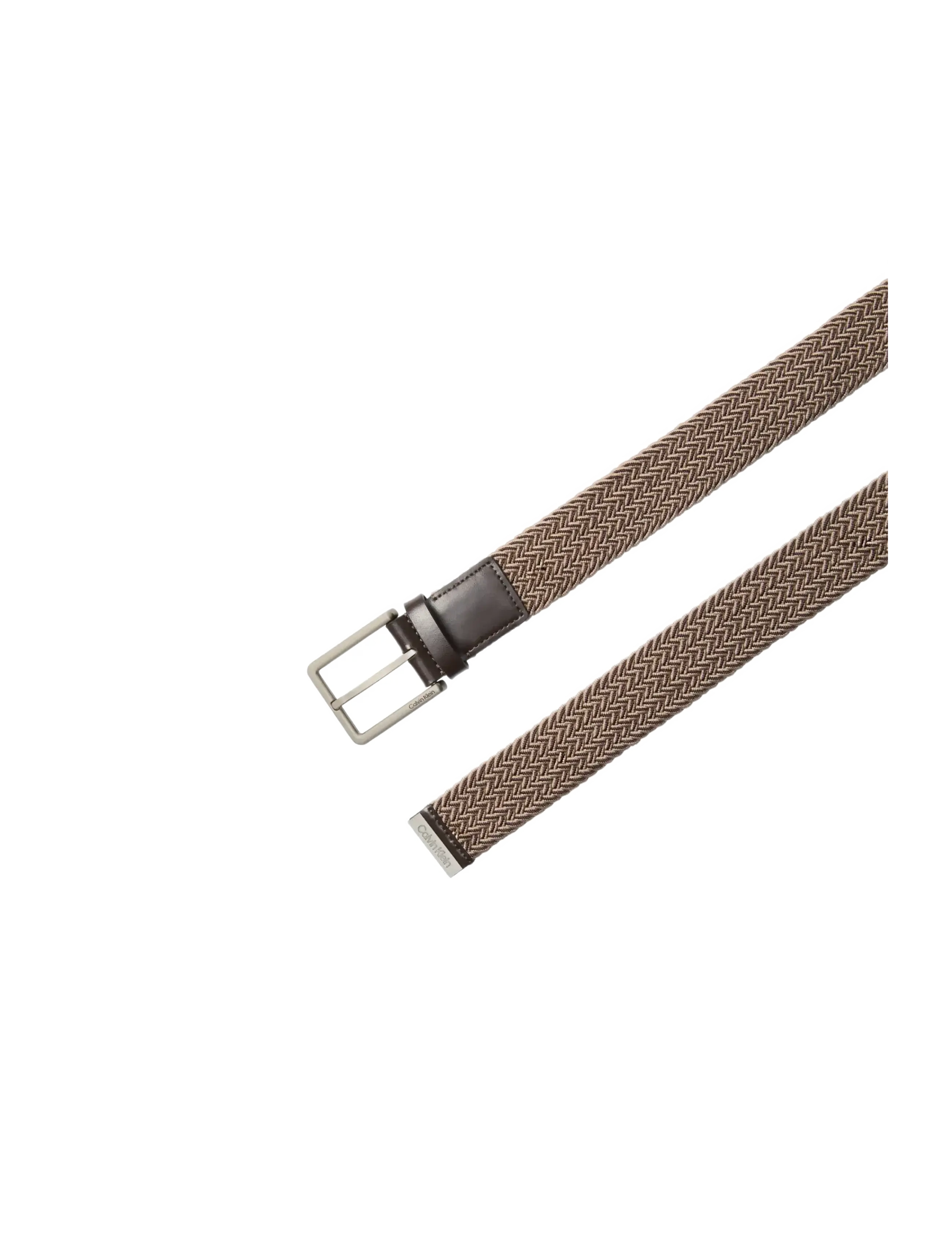 Calvin Klein - WARMTH BUCKLE BRAIDED 35MM - flätade skärp - desert taupe brushed nickel - 2