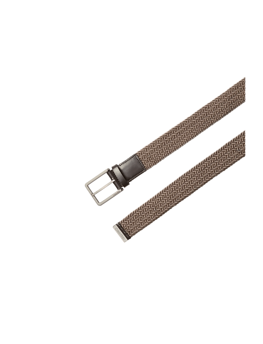 Calvin Klein - WARMTH BUCKLE BRAIDED 35MM - flätade skärp - desert taupe brushed nickel - 2