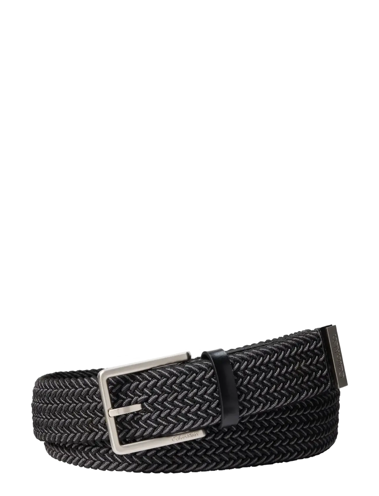 Calvin Klein Warmth Buckle Braided 35Mm, 105, Belts, Schwarz - Belt, Männerswear