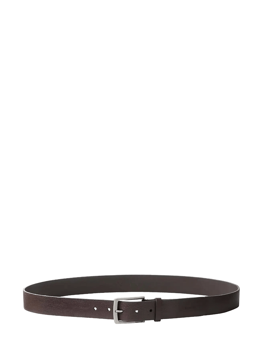 Calvin Klein - CASUAL PIN BUCKLE PEBBLE 35MM - klassiske bælter - ck dark brown antique silver - 1