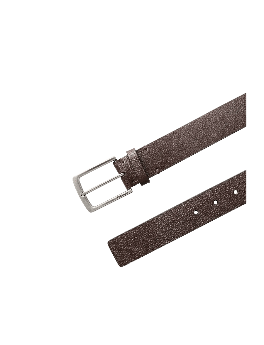 Calvin Klein - CASUAL PIN BUCKLE PEBBLE 35MM - klassiske bælter - ck dark brown antique silver - 2