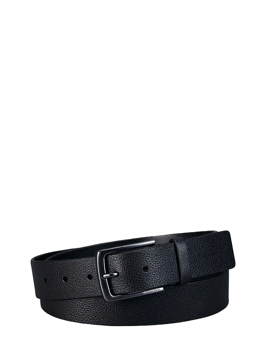 Calvin Klein - CASUAL PIN BUCKLE PEBBLE 35MM - klassisch gürtel - black matte gunmetal - 0
