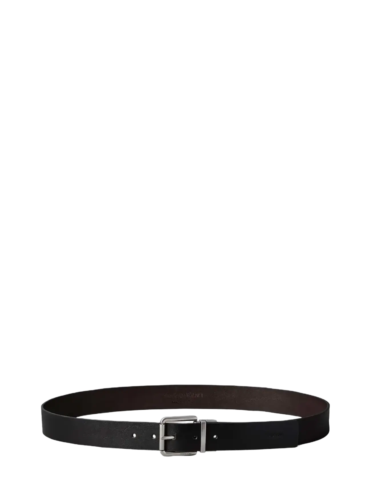 Calvin Klein - CASUAL ROLLER BUCKLE 35MM ADJ/RE - klassiske bælter - black ck dark brown antique silver - 1