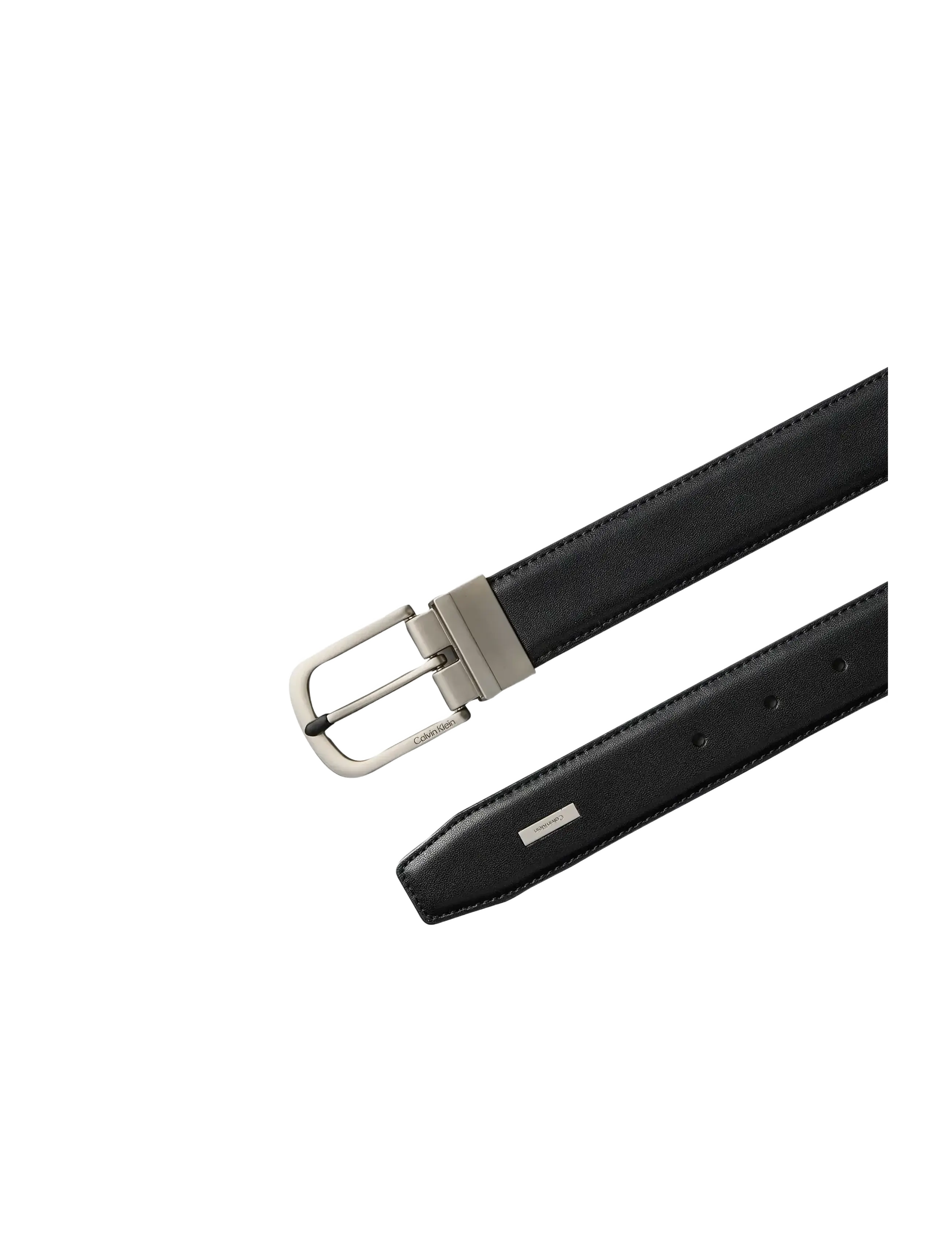 Calvin Klein - CURVED PIN BUCKLE SMOOTH 32MM AD - premium styles - black   brushed nickel - 1
