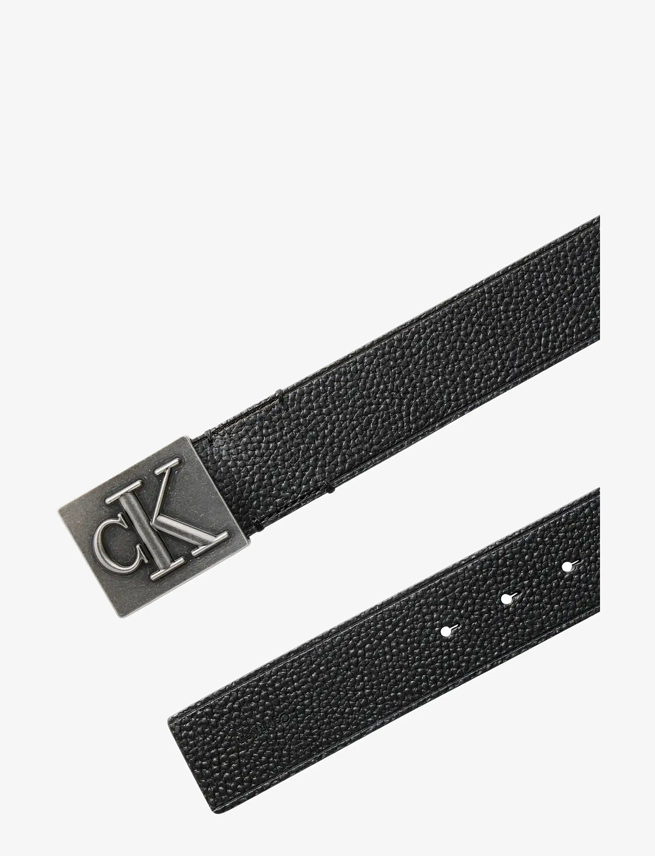 Calvin Klein - SSNL MONO PLAQUE 40MM - klassiske bælter - black antique silver - 1