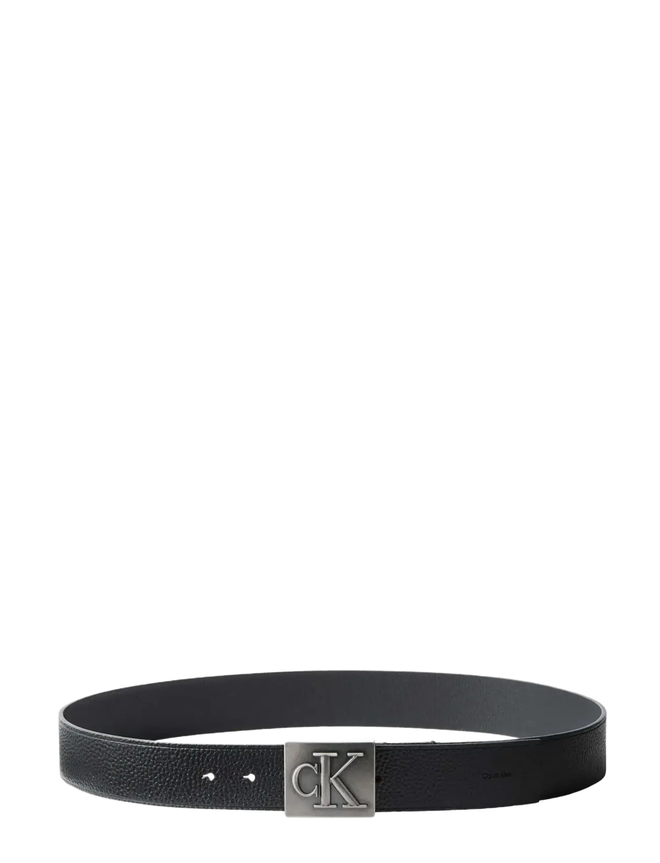 Calvin Klein - SSNL MONO PLAQUE 40MM - klasiskās jostas - black antique silver - 2