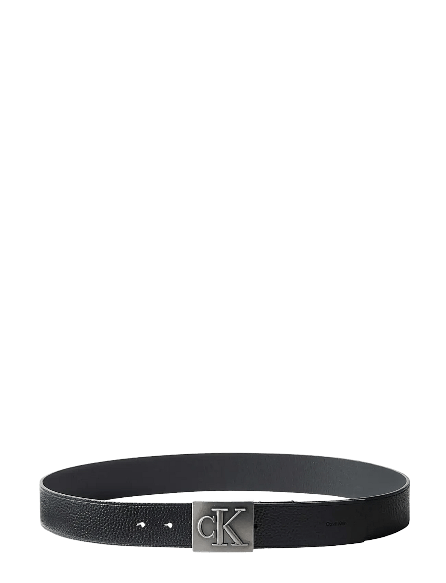 Calvin Klein - SSNL MONO PLAQUE 40MM - klassische gürtel - black antique silver - 2