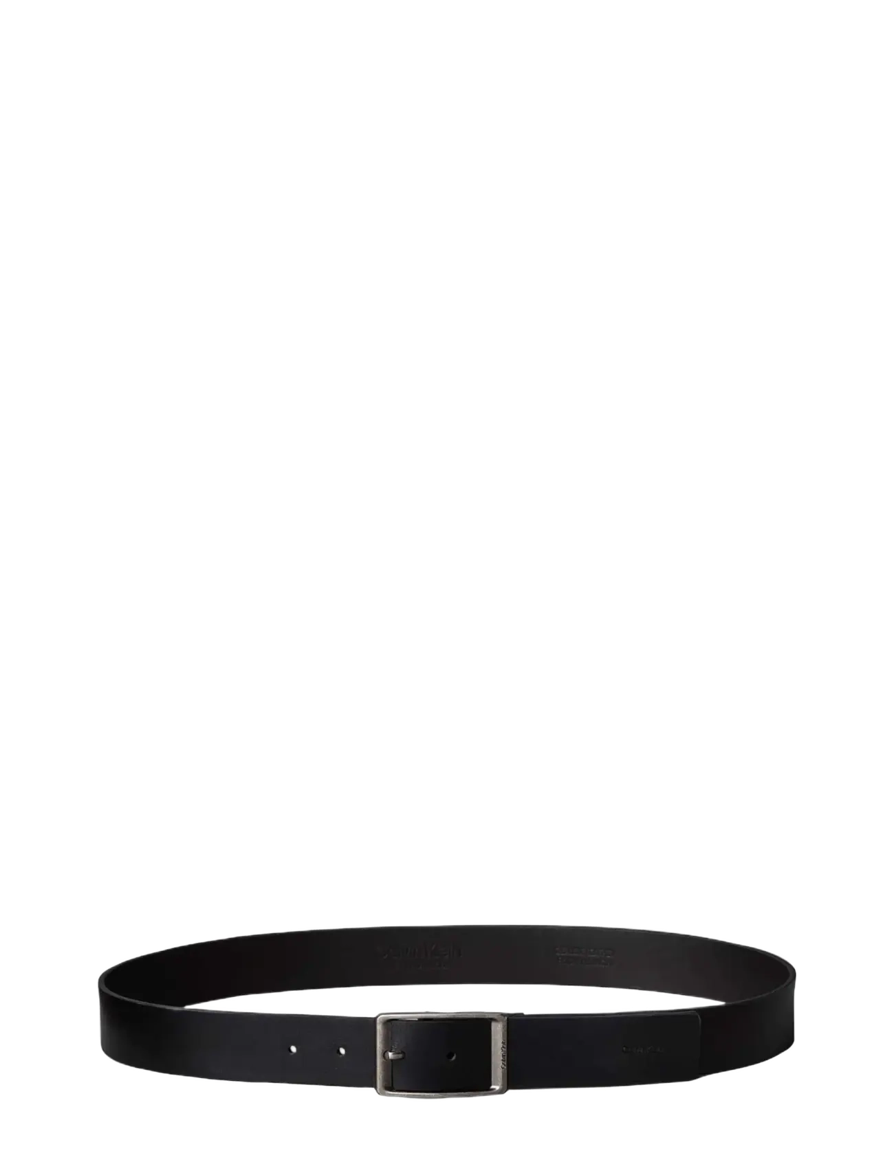 Calvin Klein - CASUAL ROUND BUCKLE TUMBLED 35MM - black antique silver - 1