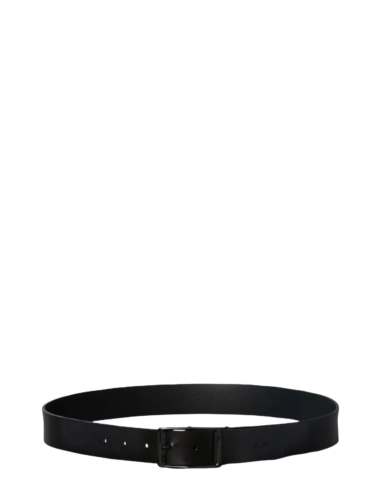 Calvin Klein - CASUAL ROUND BUCKLE TUMBLED 35MM - klassische gürtel - black shiny black - 1