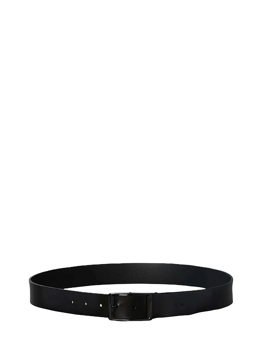 Calvin Klein - CASUAL ROUND BUCKLE TUMBLED 35MM - klassische gürtel - black shiny black - 1