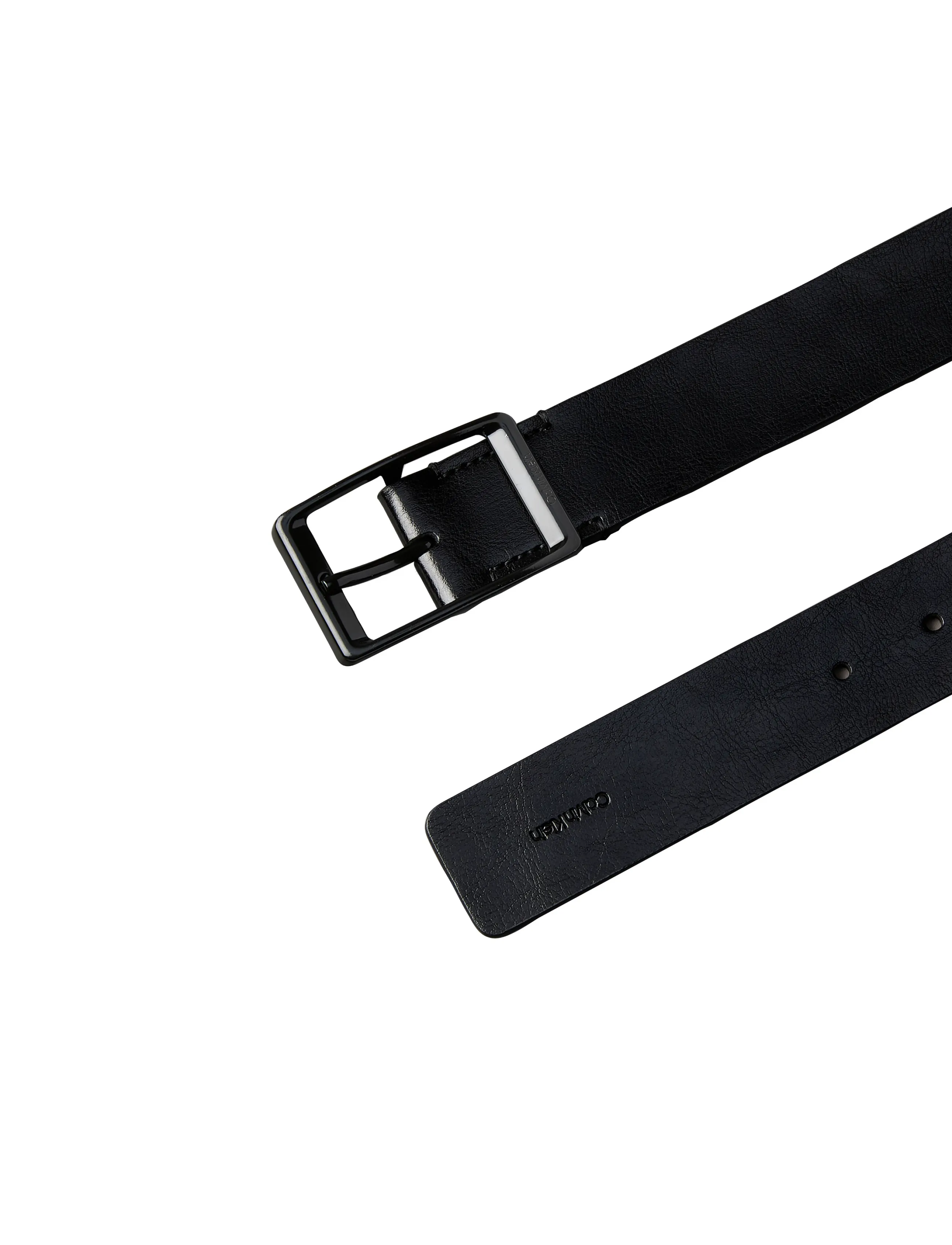 Calvin Klein - CASUAL ROUND BUCKLE TUMBLED 35MM - klassische gürtel - black shiny black - 2