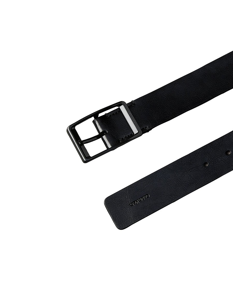 Calvin Klein - CASUAL ROUND BUCKLE TUMBLED 35MM - klassische gürtel - black shiny black - 2