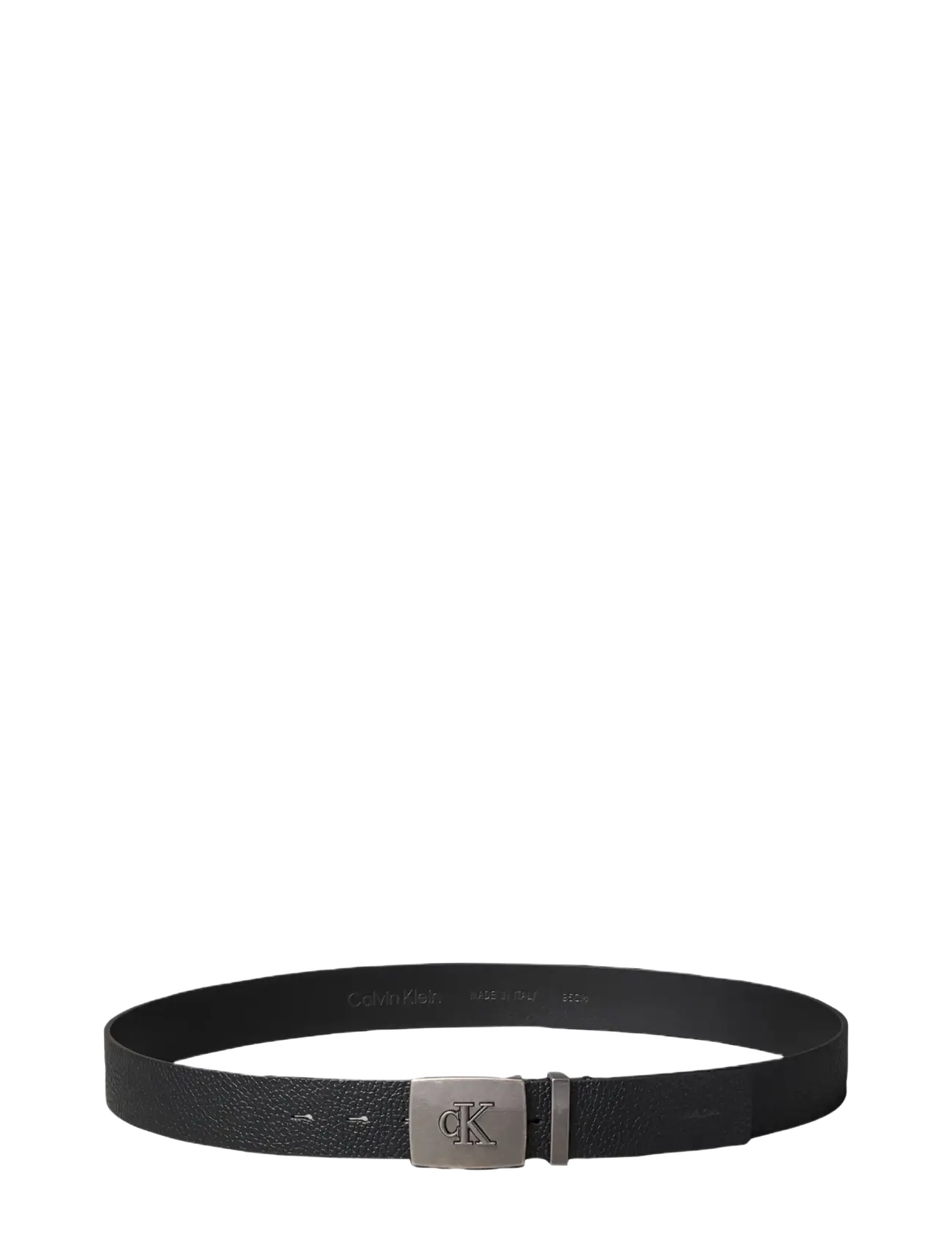 Calvin Klein - JEANS PLAQUE PEBBLE 35MM FIXED - black antique silver - 1