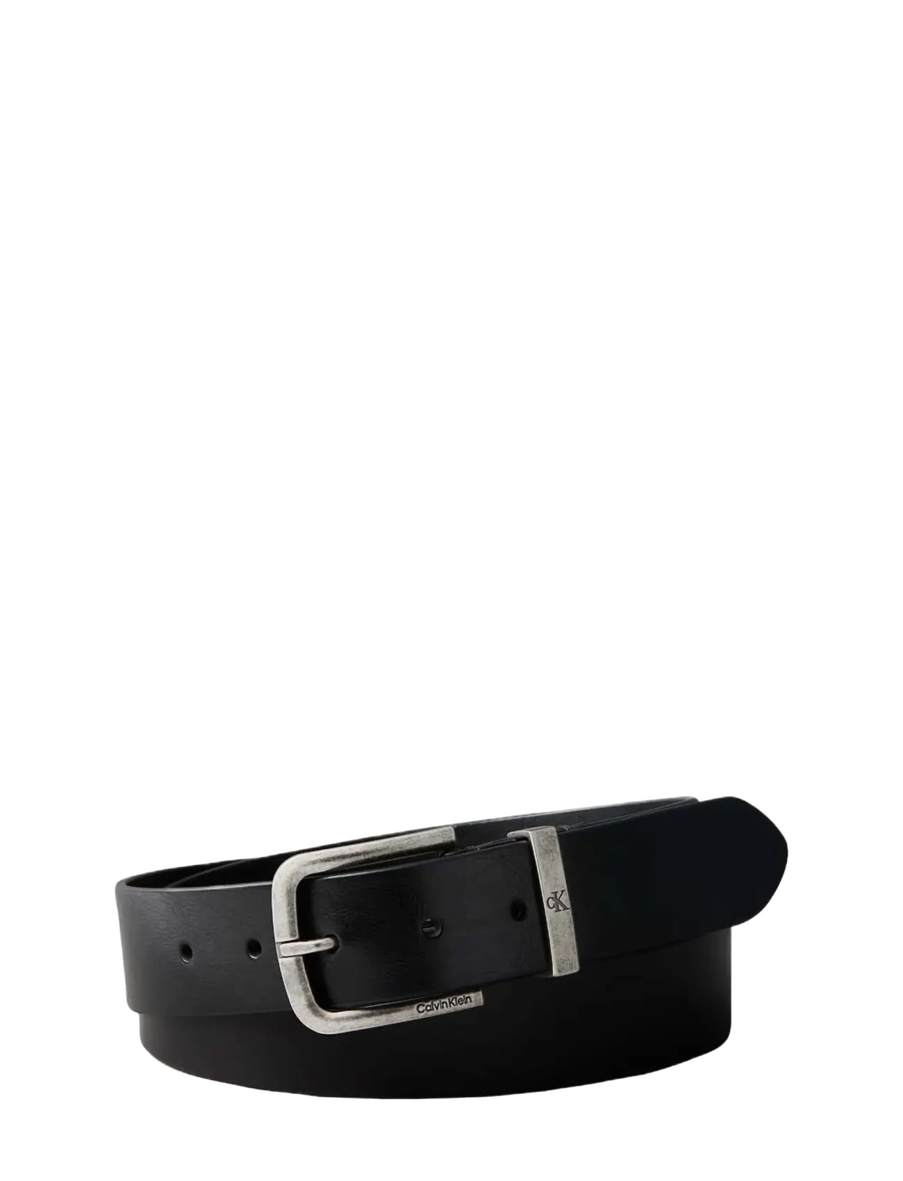 Calvin Klein SEASONAL LOGO TUMBLED 35MM FIXED - Inspiration - BLACK ANTIQUE SILVER / black