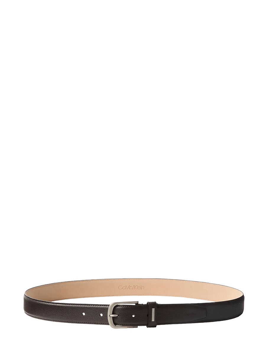 Calvin Klein - CURVED PIN BUCKLE 32MM FIXED - klassische gürtel - ck dark brown brushed nickel - 1
