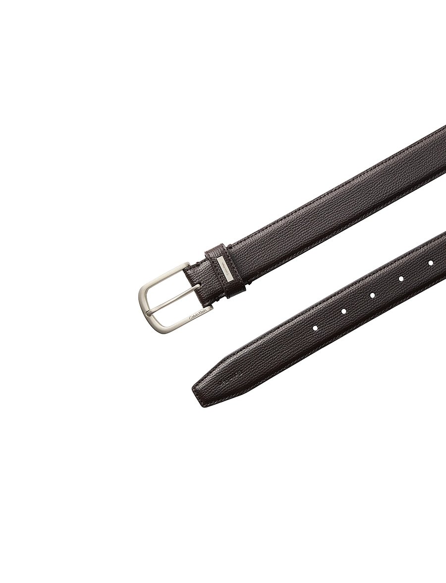 Calvin Klein - CURVED PIN BUCKLE 32MM FIXED - klassische gürtel - ck dark brown brushed nickel - 2