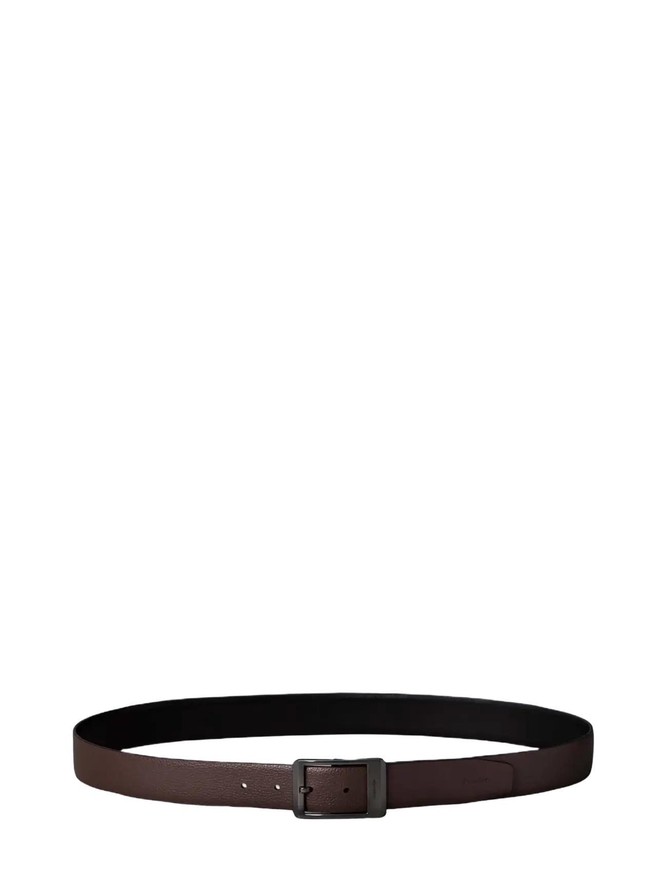 Calvin Klein - RECTANGULAR CENTER BAR ADJ/REV - black   ck dark brown   matte gunme - 1