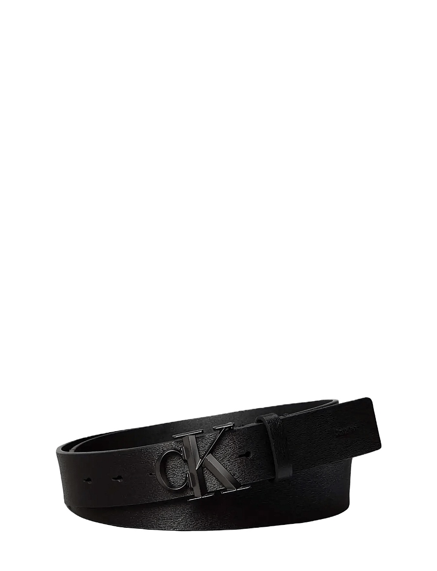 Calvin Klein - CK FACETED BUCKLE 32MM - klassische gürtel - black matte gunmetal - 0