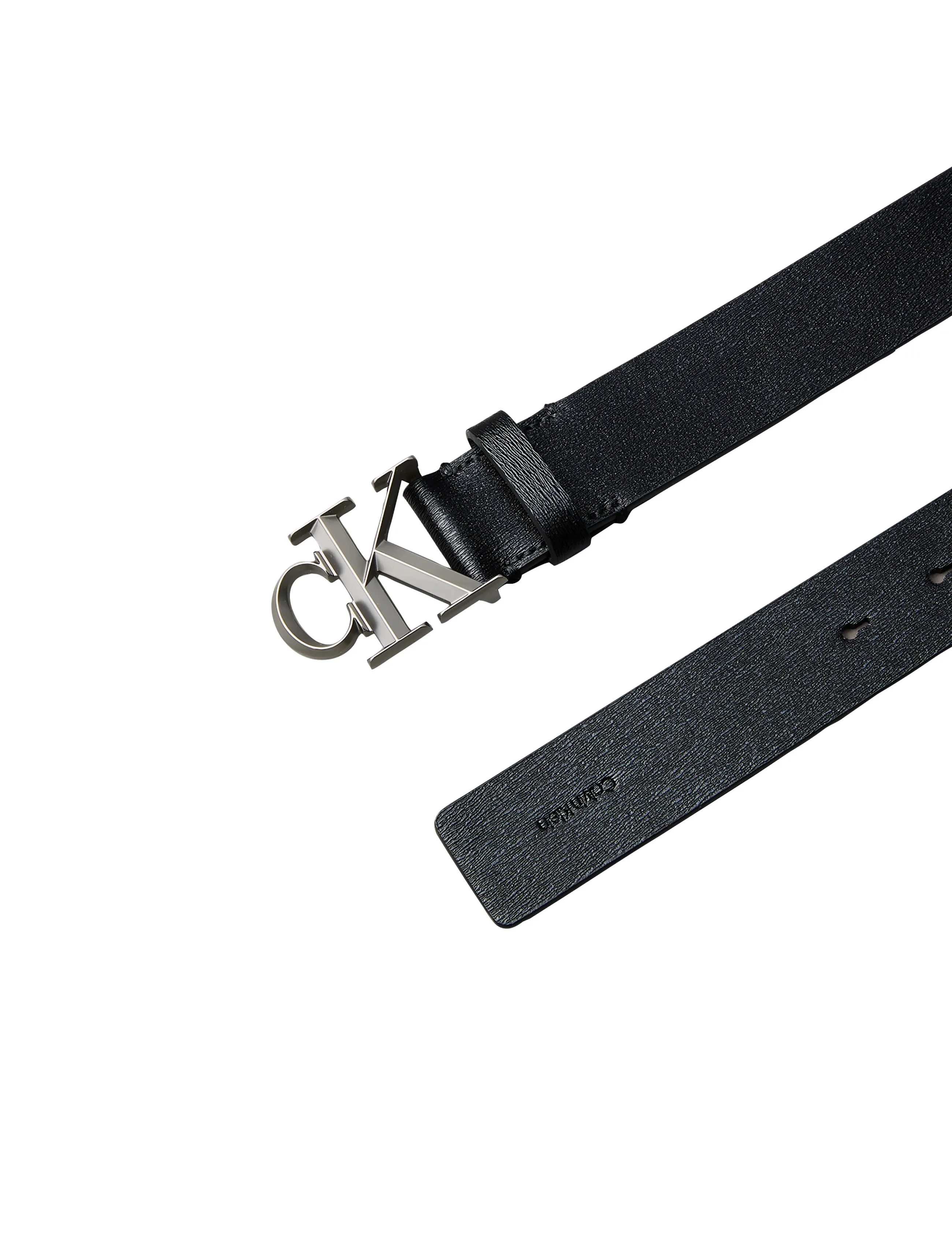 Calvin Klein - CK FACETED BUCKLE 32MM - black   matte gunmetal - 2