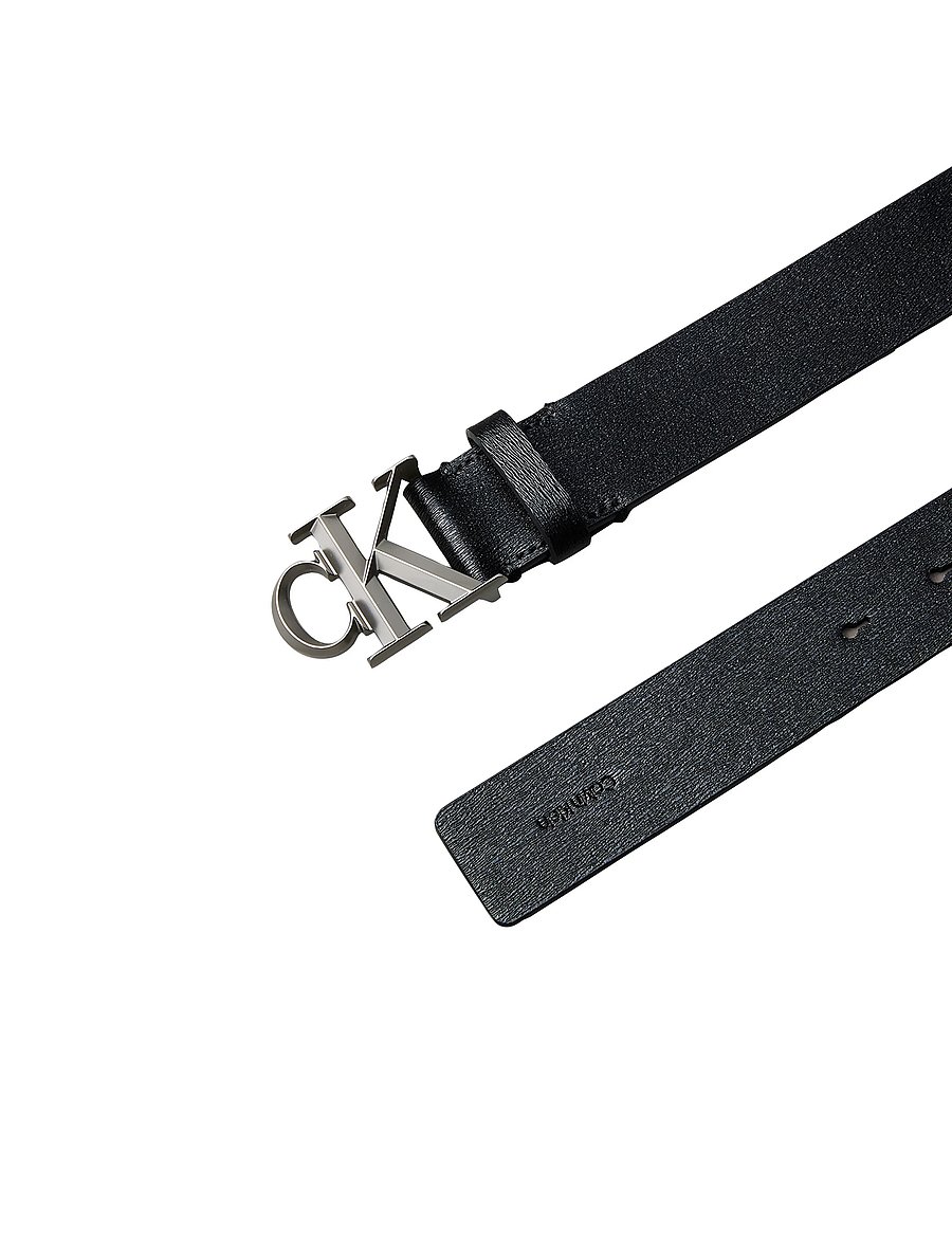 Calvin Klein - CK FACETED BUCKLE 32MM - klassische gürtel - black matte gunmetal - 2