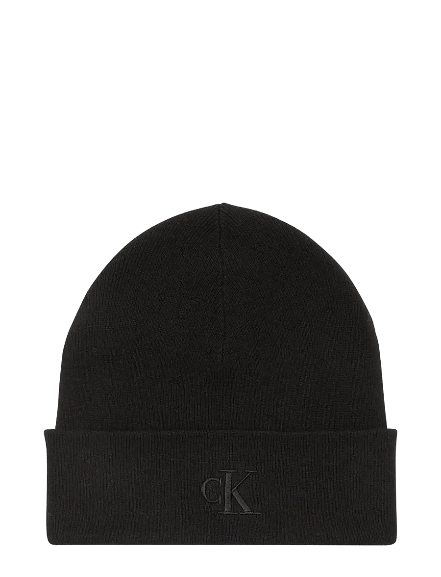 Calvin Klein - CK FINE RIB BEANIE - shop efter anledning - black - 1