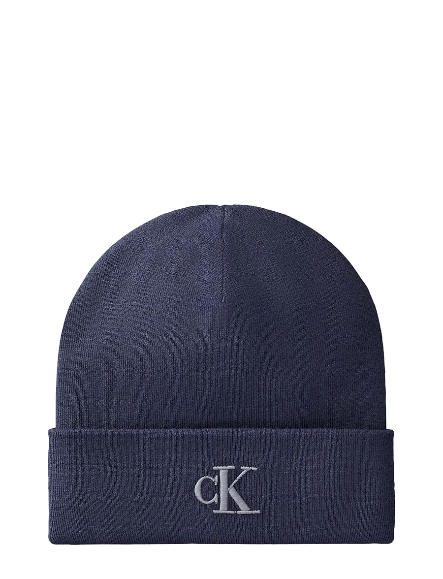 Calvin Klein - CK FINE RIB BEANIE - shoppa efter tillfälle - blue nights - 0