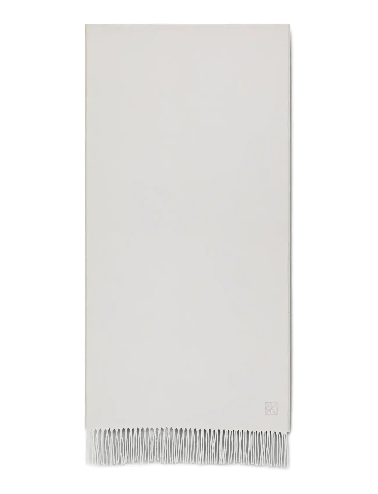 EMBLEM 2-TONE FRINGE MW SCARF - LILY WHITE/CHATEAU