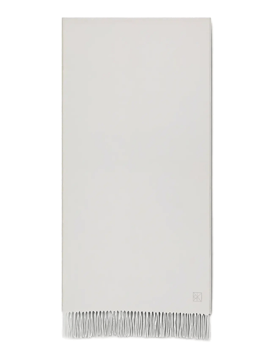 Calvin Klein - EMBLEM 2-TONE FRINGE MW SCARF - winterschals - lily white/chateau - 0