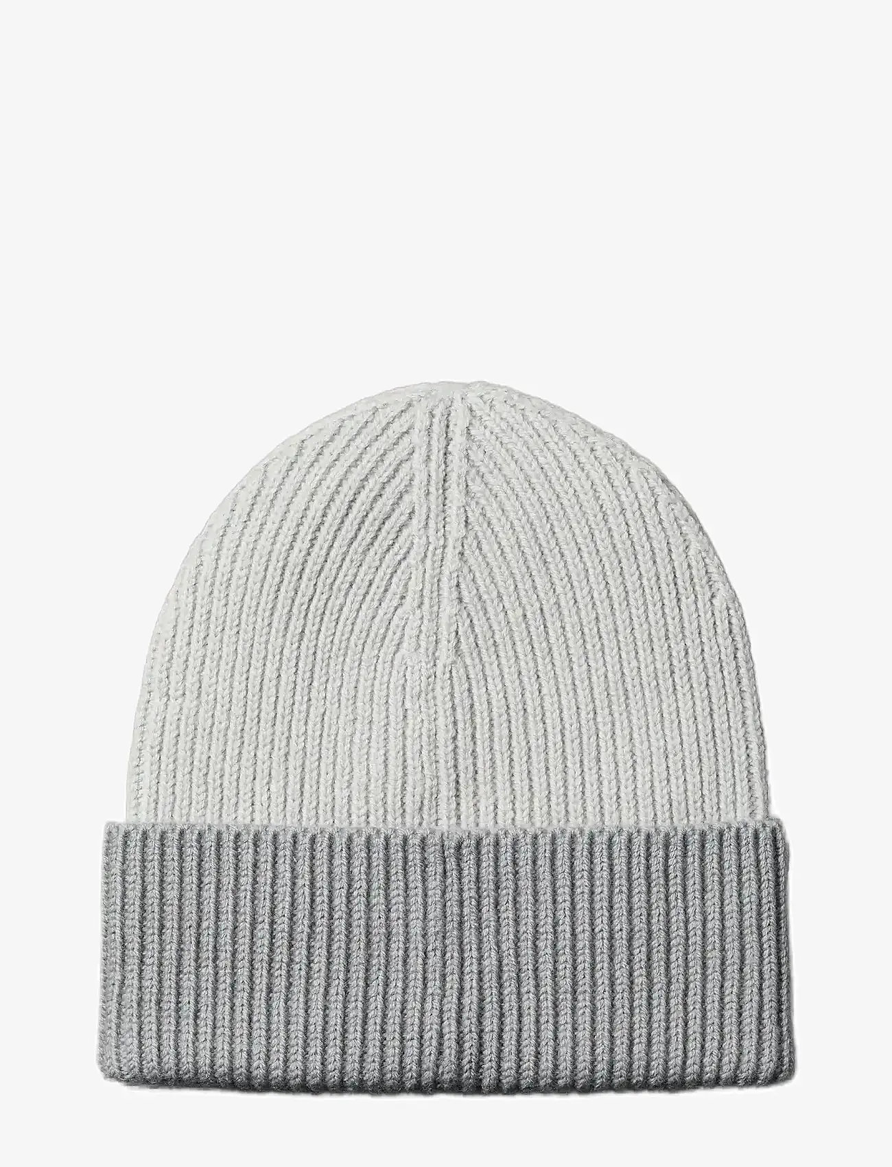 Calvin Klein - PATCH WOOL CHUNKY RIB BEANIE - accessoires - quiet gray chiseled stone - 1
