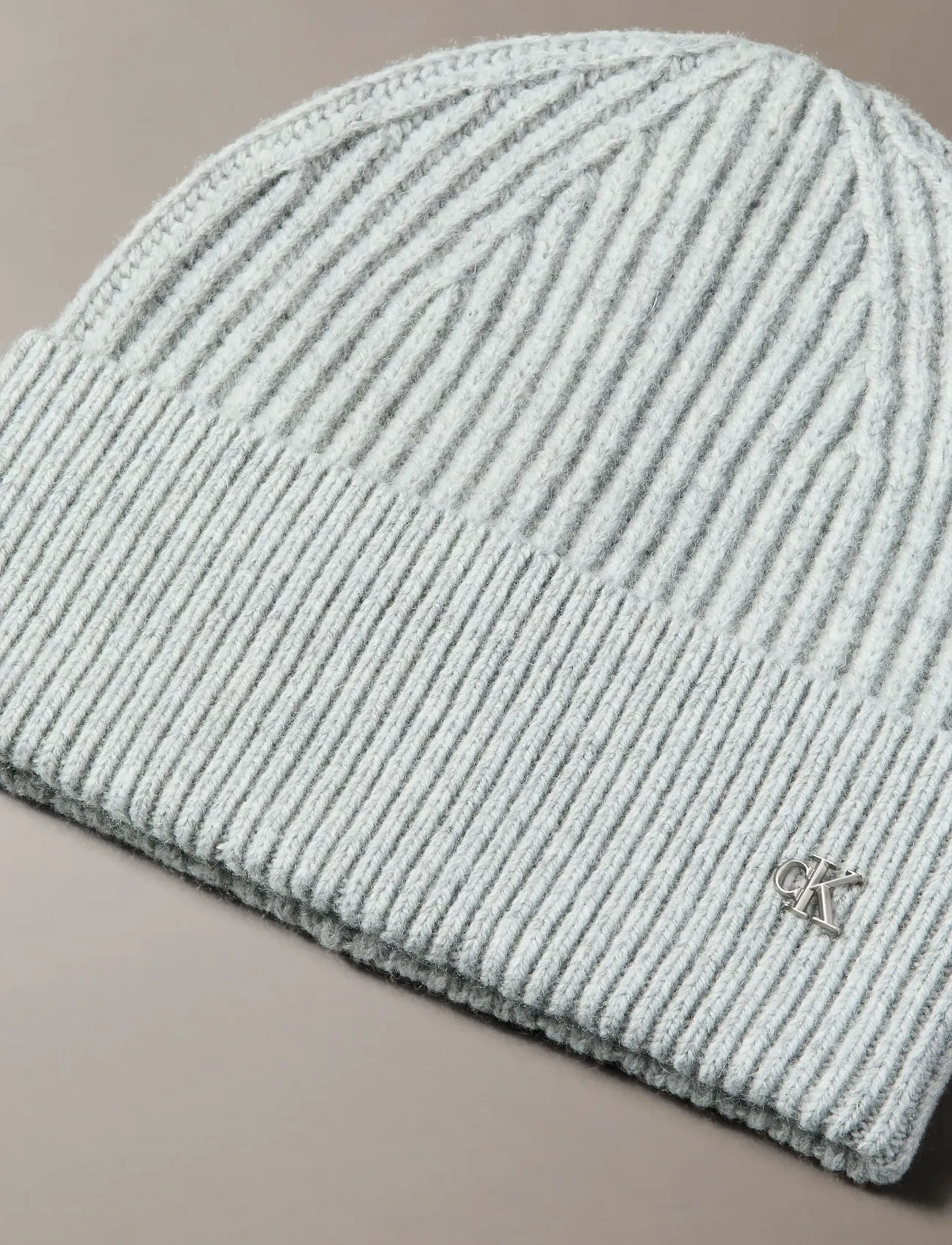 Calvin Klein - CK METAL WOOL BEANIE - accessoires - light grey heather - 3