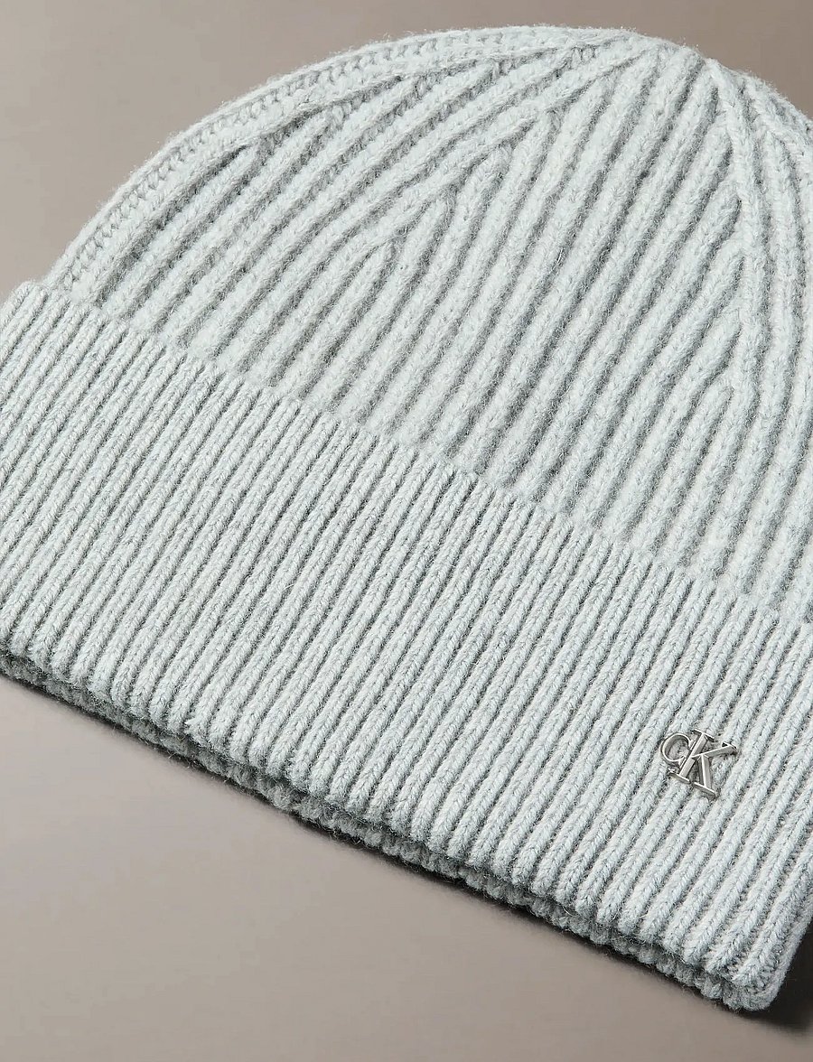 Calvin Klein - CK METAL WOOL BEANIE - nach anlass kaufen - light grey heather - 3