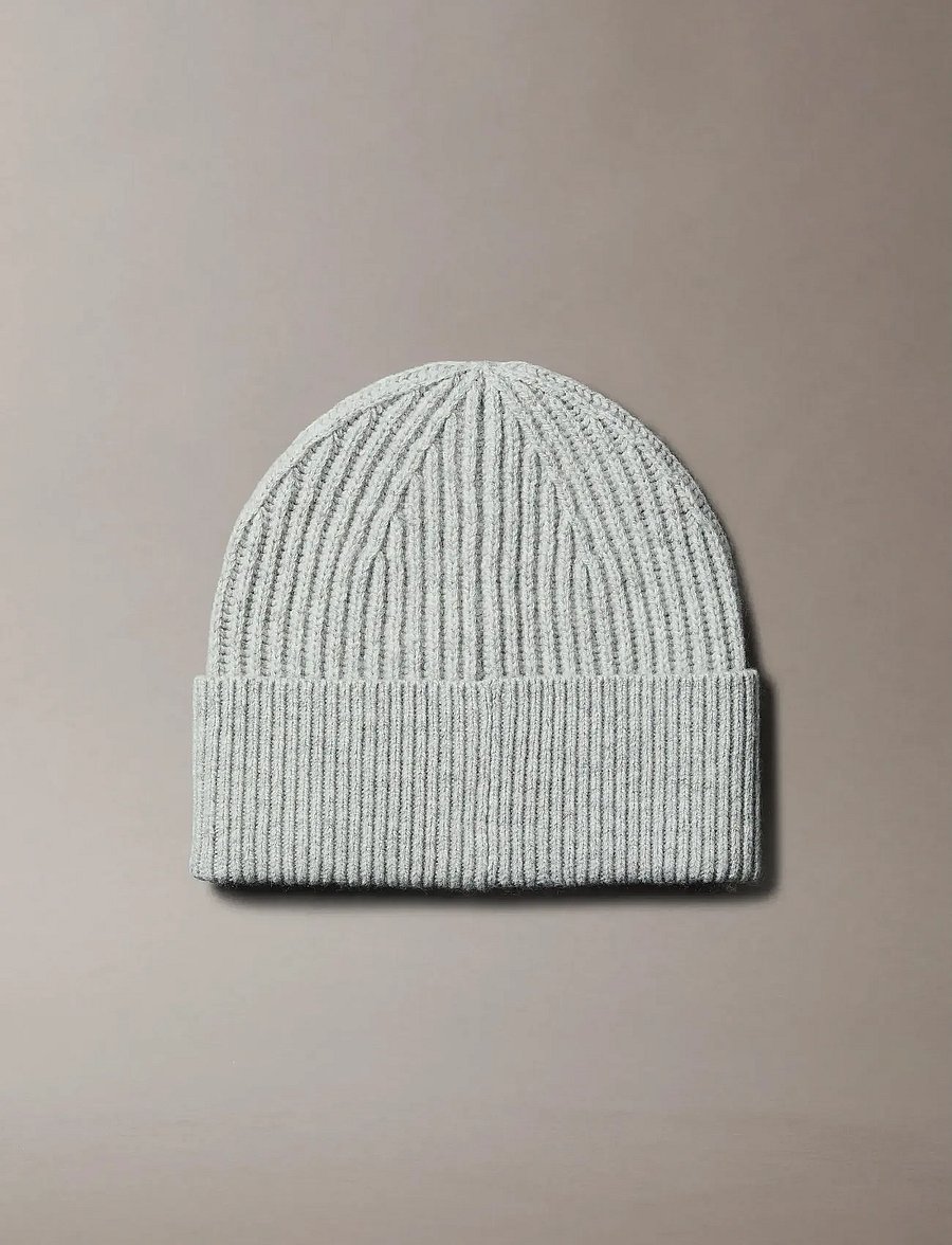 Calvin Klein - CK METAL WOOL BEANIE - nach anlass kaufen - light grey heather - 4