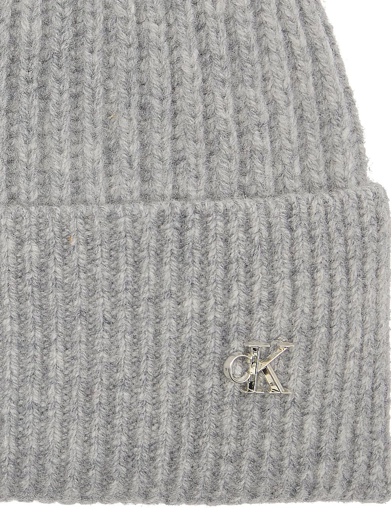 Calvin Klein - CK METAL WOOL BEANIE - shoppa efter tillfälle - light grey heather - 5