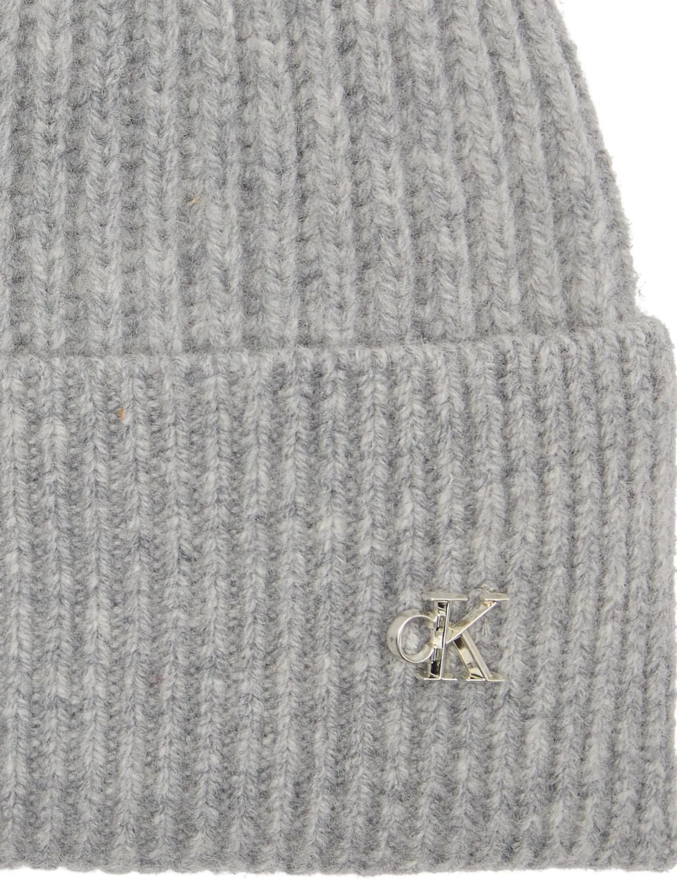 Calvin Klein - CK METAL WOOL BEANIE - accessoires - light grey heather - 5