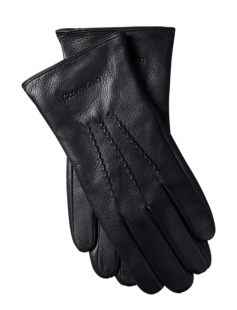 Calvin Klein - CLASSIC PEBBLE LEATHER GLOVES - osta olukorra järgi - black - 1