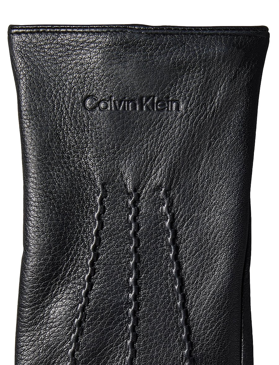 Calvin Klein - CLASSIC PEBBLE LEATHER GLOVES - osta olukorra järgi - black - 4
