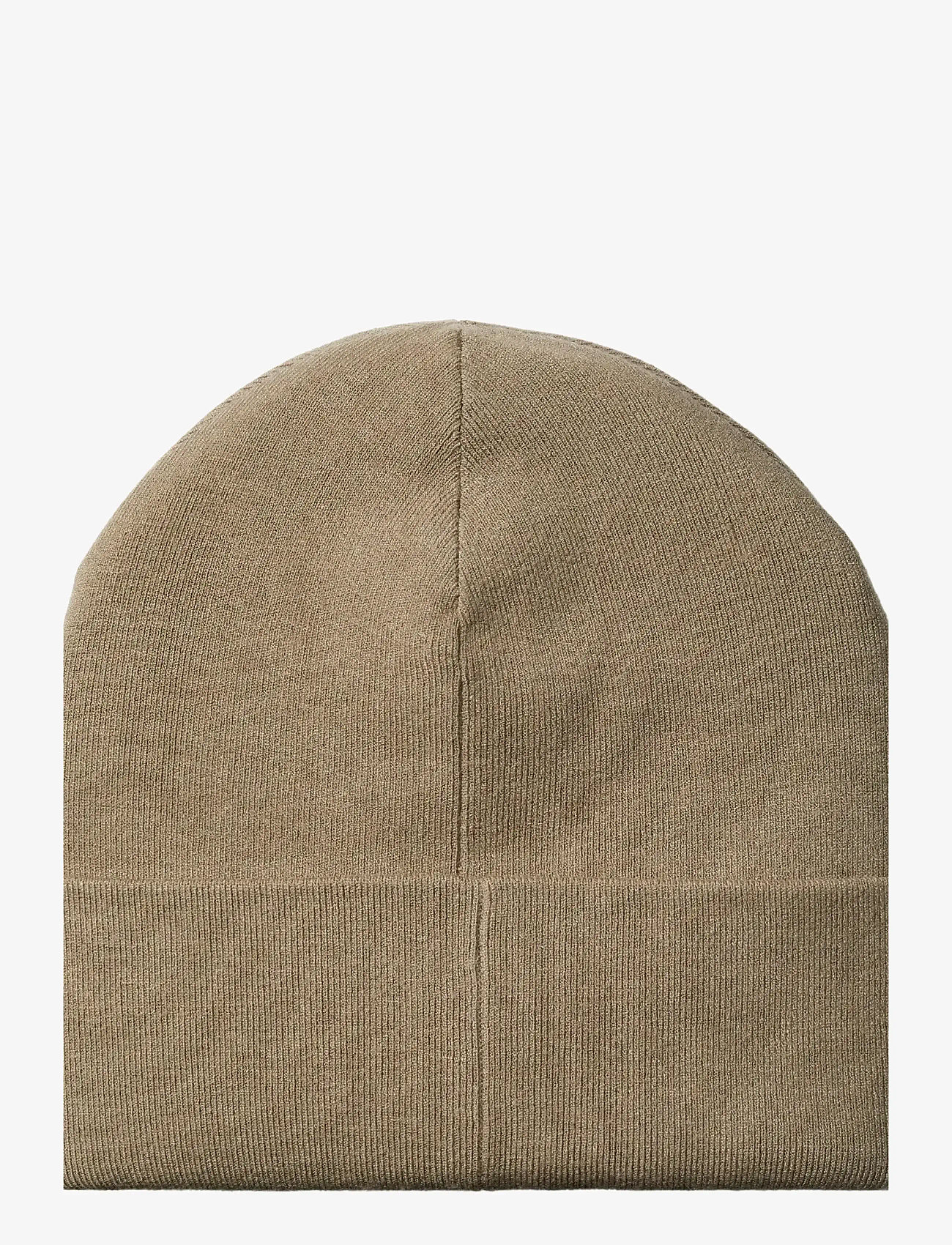 Calvin Klein - EMBLEM PATCH FINE RIB BEANIE - beanie mütsid - taupe - 1
