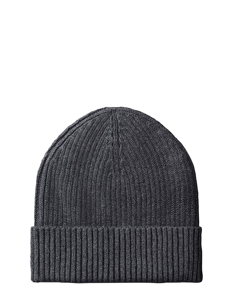 Calvin Klein - PATCH CHUNKY RIB COTTON BEANIE - shop efter anledning - b65 charcoal grey heather - 1