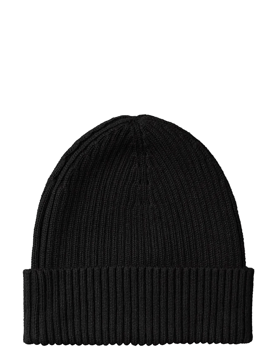 Calvin Klein - PATCH CHUNKY RIB COTTON BEANIE - shoppa efter tillfälle - black - 2