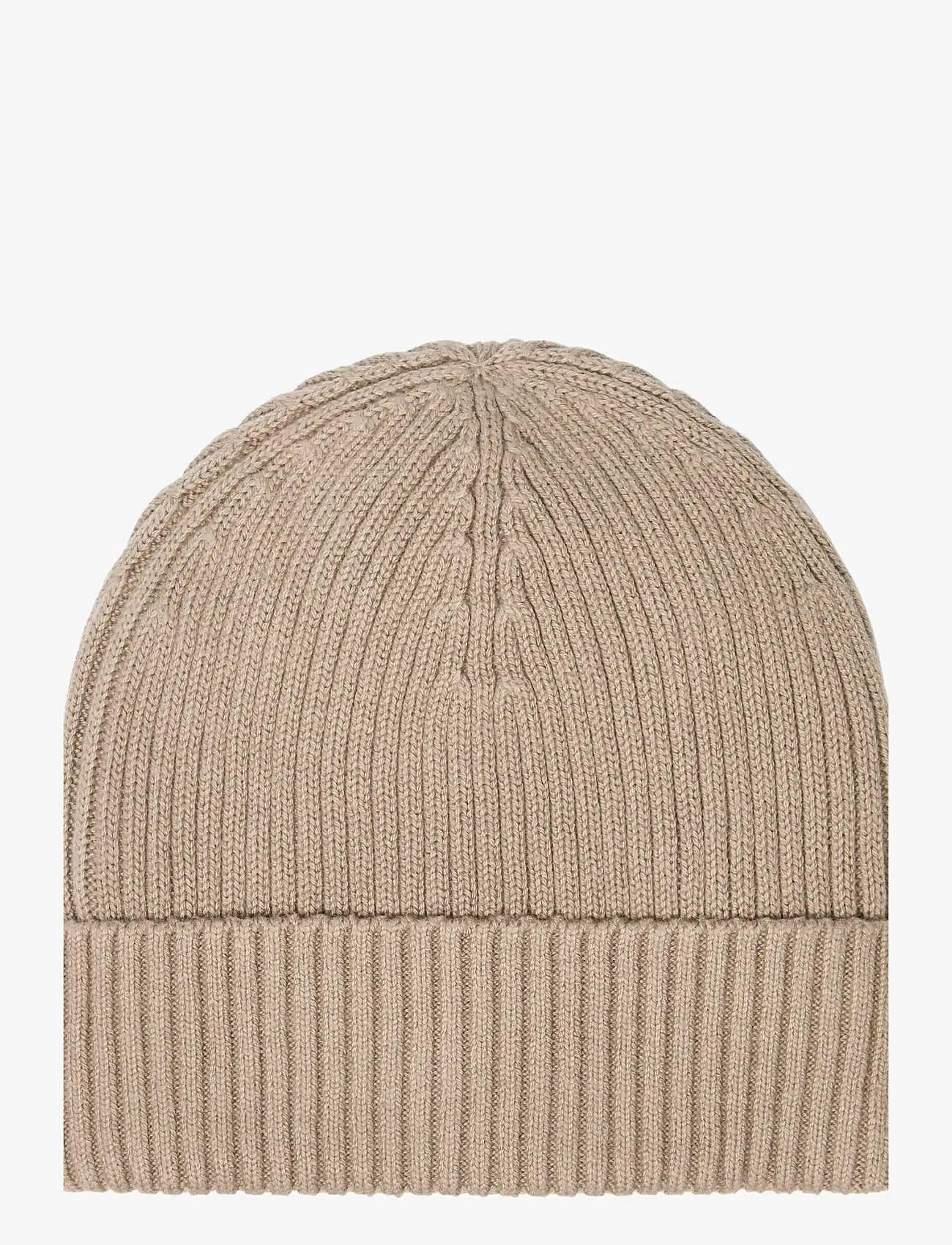 Calvin Klein - PATCH CHUNKY RIB COTTON BEANIE - accessoires - brindle - 1