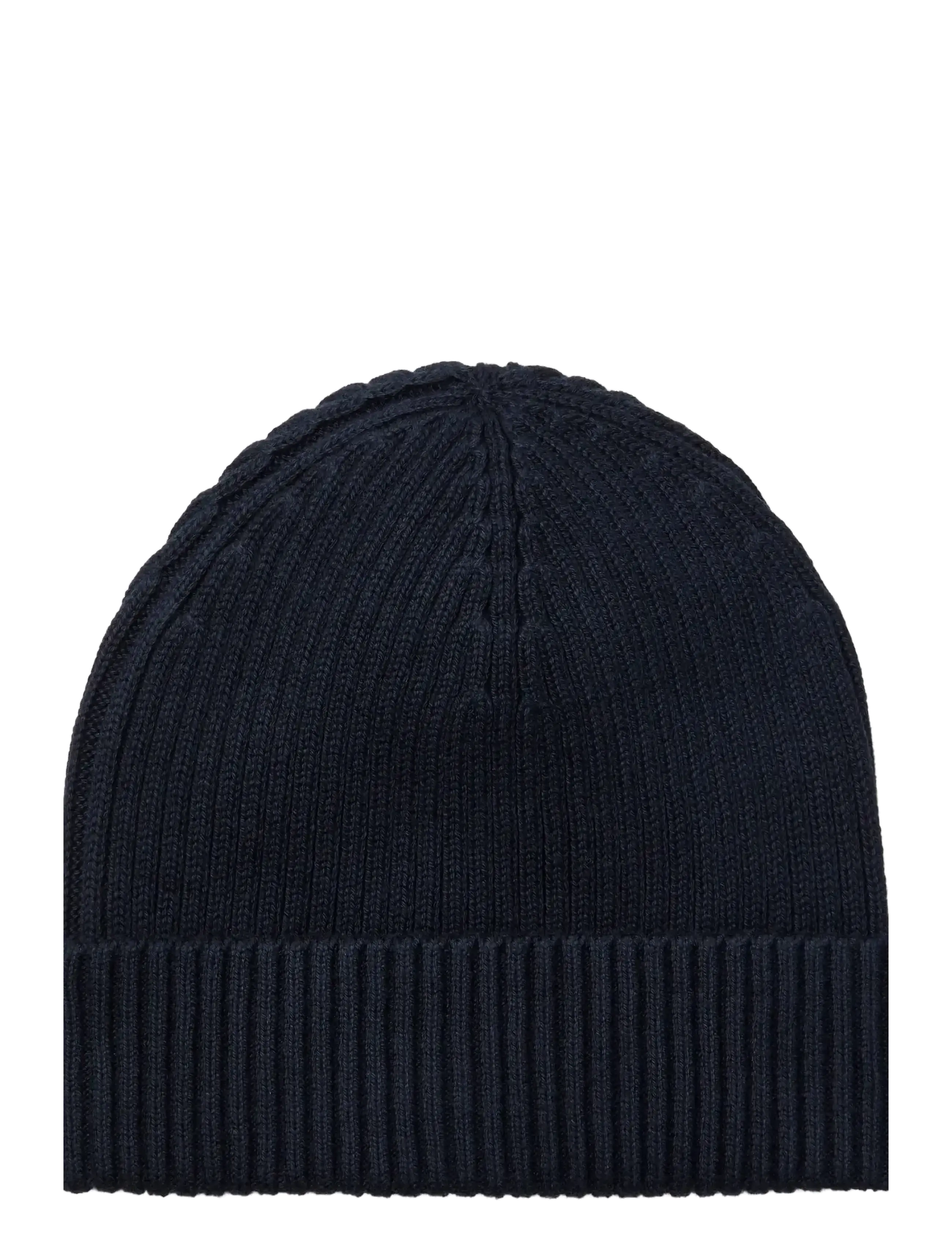 Calvin Klein - PATCH CHUNKY RIB COTTON BEANIE - accessories - dark sapphire - 1